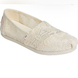 NEW Women's TOMS Alpargata 3.0 Natural Geo Lace Slip On Shoe SZ 10
